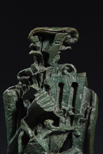 null Ossip ZADKINE (1888-1967)
Mythological figure, the sculptor 
Bronze with green...