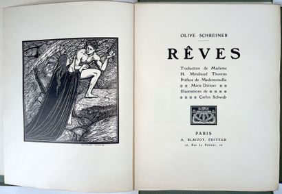 null SCHREINER (Olive) : Rêves. Illustrations de Carlos SCHWAB. Paris, Blaizot, 1912...