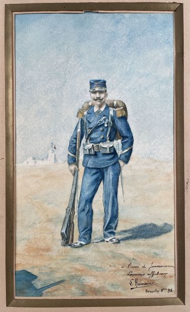 null E. HAMAIDE
Bernard de Junnemann, sergent au IIe Régiment d'Infanterie de Marine...