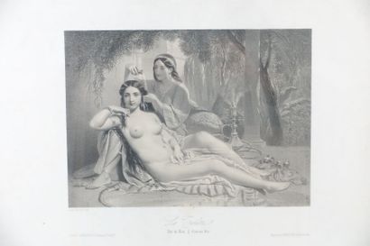 null D'après Joseph FELON (1818-1896)
Odalisques - Scènes orientales : Les Esclaves,...