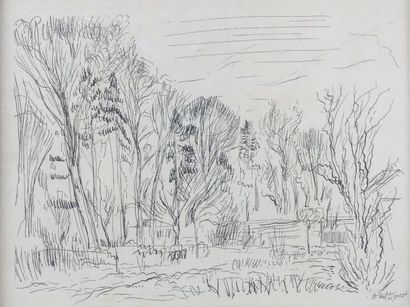 André DUNOYER de SEGONZAC (1884-1974)
Landscape
Lithograph,...