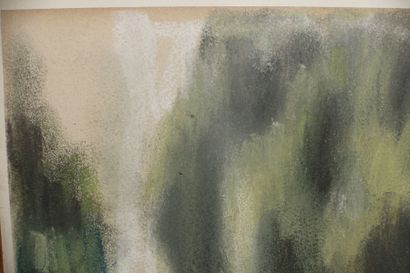 null André FOY (1886-1953)
Paysage aux arbres 
Pastel à fond perdu sur papier, signé...