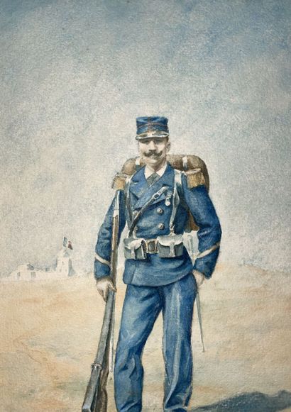 null E. HAMAIDE
Bernard de Junnemann, sergent au IIe Régiment d'Infanterie de Marine...