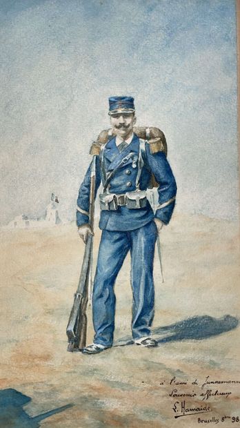 null E. HAMAIDE
Bernard de Junnemann, sergent au IIe Régiment d'Infanterie de Marine...