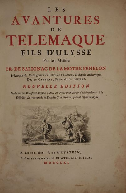 null SALIGNAC-FENELON
Les Aventures de Télémaque
J. de Wetstein et Chatelin
1761...
