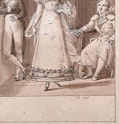 null Charles CHASSELAT (1782-1843)
Quatre illustrations pour « La Femme Infidèle...