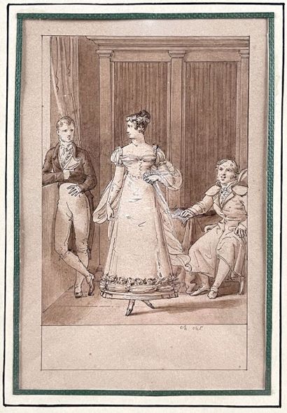 null Charles CHASSELAT (1782-1843)
Quatre illustrations pour « La Femme Infidèle...