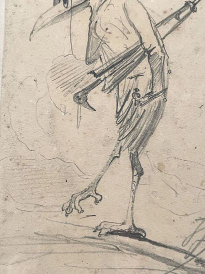 null Attribué à Jean-Baptiste ISABEY (Nancy 1767-Paris 1855)
Caricature d'oiseau
Crayon...