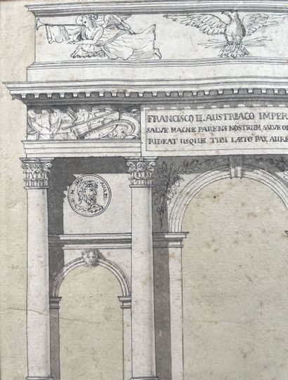 null École italienne néoclassique
Projet d'Arc de Triomphe pour François II d'Autriche
Plume...