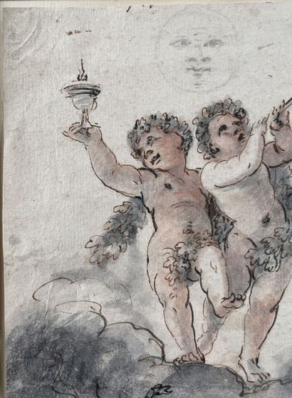 null Attribué à Giovanni DAVID (Cabella Ligure 1743-Gênes 1790)
Les anges annonciateurs...