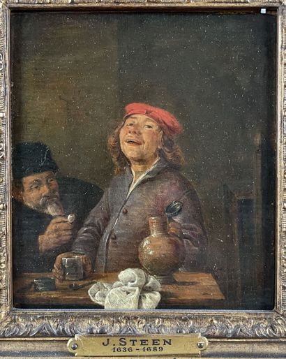 null Attribué à Jan Miense MOLENAER (Haarlem vers 1610-1668)
Joyeux buveur
Panneau...