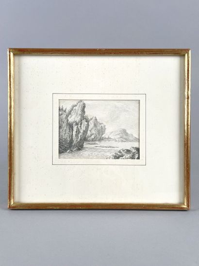 null Aurore DUPIN dite George SAND (1804-1876)
Paysage lacustre
Dessin au crayon...