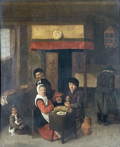 null Attribué à Jan Miense MOLENAER (Haarlem vers 1610-1668)
Le goûter des enfants
Panneau...