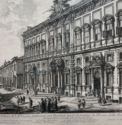 null D'après Giovanni Battista PIRANESI (1720-1778)
Védutta del Palazzo fabbricato...