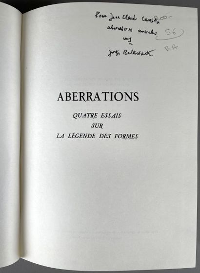 null BALTRUSAITIS Jurgis. Réunion de cinq ouvrages. Paris, 1957-1984 ; ensemble 5...