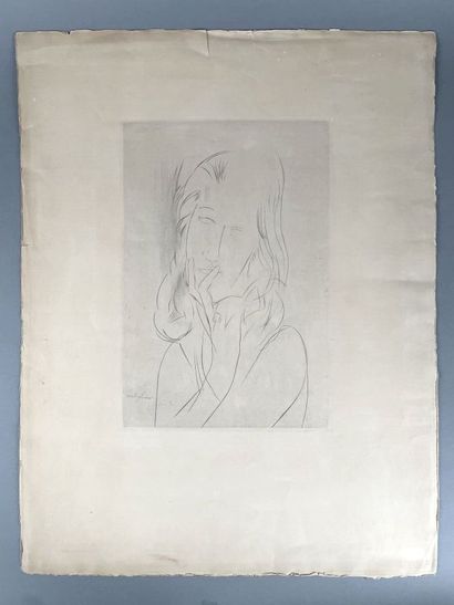 null Amedeo MODIGLIANI (1884-1920), dans le goût de
Portrait de femme
Lithographie,...