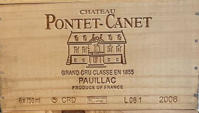 null 6 bouteilles Château Pontet-Canet 2006
C.B.