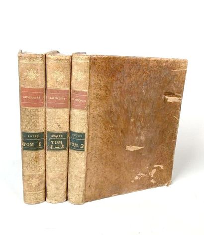 null Delvincourt, « Cours de code Napoléon » et notes, Paris Gueffier 1813, trois...