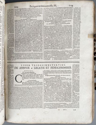 null JUSTINIEN. Corpus juris civilis. Francfort-sur-le-Main, Hieron Polichius, 1663...