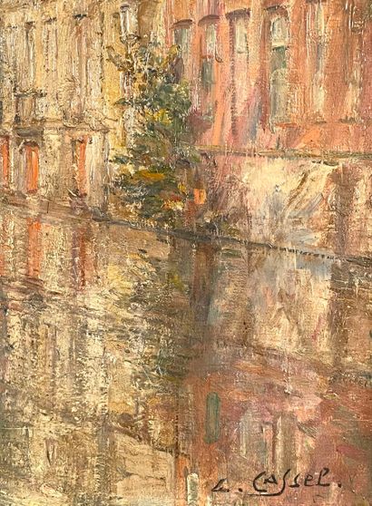 null Léon CASSEL (1873-1937)
Les bords du canal
Huile sur toile, signée en bas à...