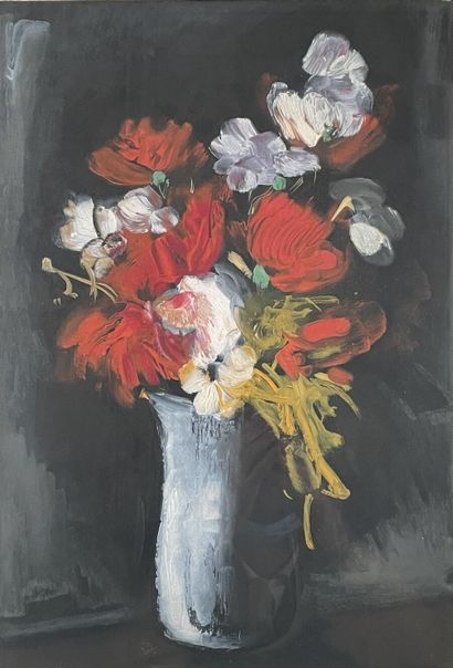 null Maurice DE VLAMINCK (1876-1958)
Vase de fleurs sur fond noir
Héliogravure, numérotée...