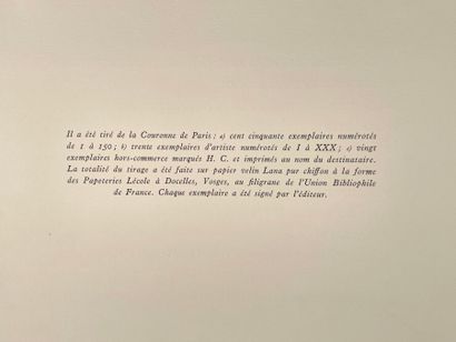 null Pierre Mac Orlan. La couronne de Paris. Volume oblong, emboîtage, non collationné
(Insolé,...