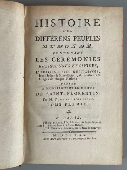 null Lot de livres reliés XVIII-XIXe siècles 
(Incomplets, petits accidents, non...