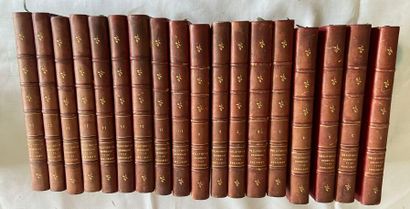 null « Mémoires de la Duchesse d'Abrantes », 
18 volumes reliés
(Accidents et ma...