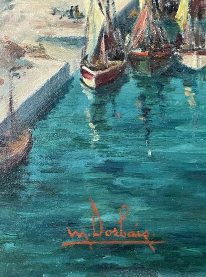 null M. DORLAIS ou DORBAIZ (?)
Le Port de La Rochelle 
Huile sur toile, signée en...