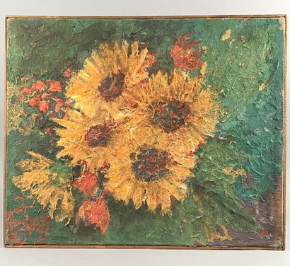 null SARTOV (20th century)
Sunflowers
Mixed media on canvas, signed and dated 73...