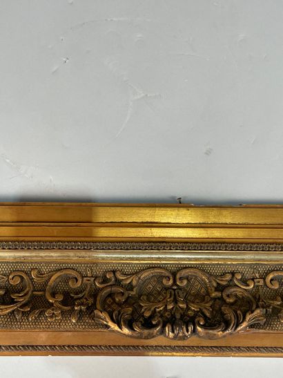 null Two frames in wood and patinated stucco.
(Accidents.)
Height : 73.5 cm ; Width...
