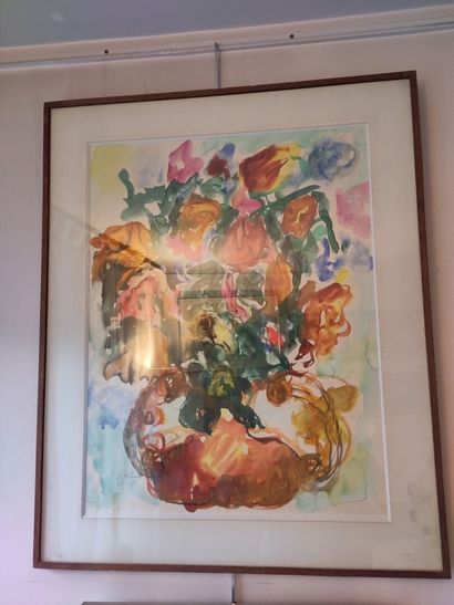 null Alfie IMINA
Bouquets and abstract composition
Two watercolors, signed lower...