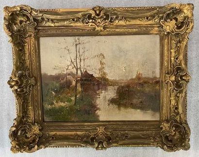 null School of the late nineteenth-early twentieth century
Landscape
Two oils on...