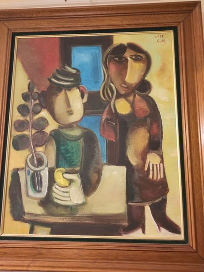 null Leo ROTH (1921-2004)
Couple
Oil on canvas, signed upper right
Height 59.5 cm;...