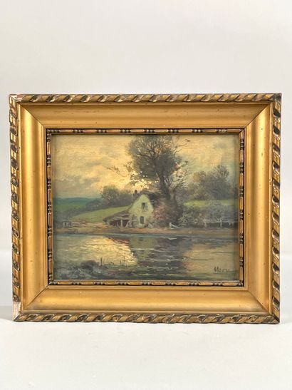 null 20th century school
House by the pond
Oil on panel, signed MORY lower right
Height...
