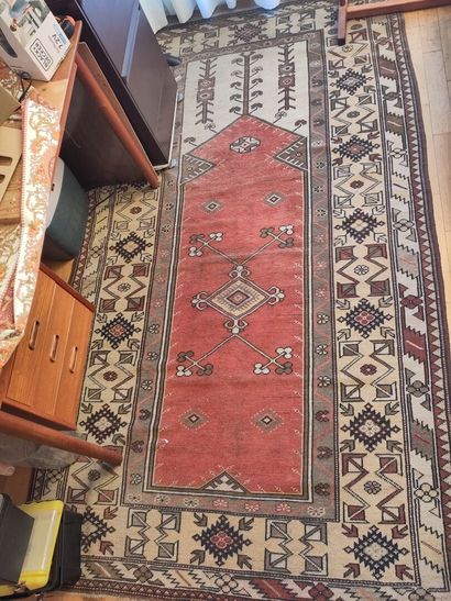 null Melas rug (warp, weft and wool pile), Western Turkey, circa 1940-1970
(Discoloration.)...