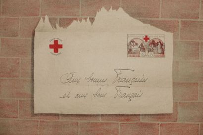 null Red Cross poster, aux bonnes Françaises, aux bons Français
Imp. Chaix_Paris_5-18
(Folds.)
Height...