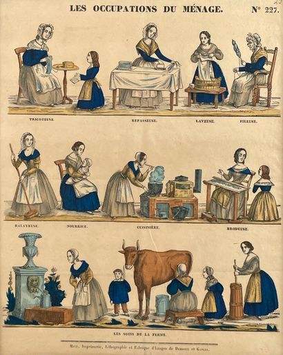 null Les occupations du ménage (the care of the farm)
Lithograph
Height 40 cm; Width...