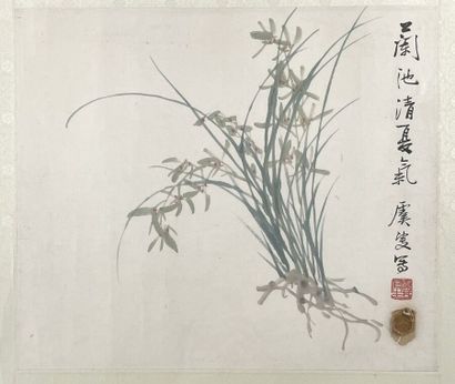 null CHINA, 20th century
Water hyacinths
Ink and colors on paper
Height 34.7 cm;...
