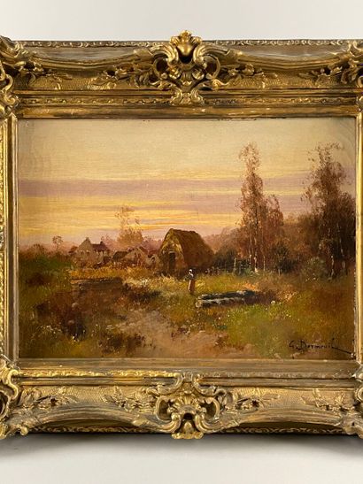 null School of the late nineteenth-early twentieth century
Landscape
Two oils on...