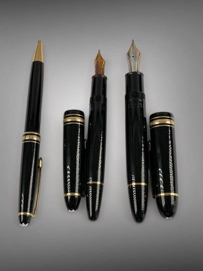 null Trois stylos Montblanc : un Meisterstück n° 149, un Meisterstück n° 146 et un...