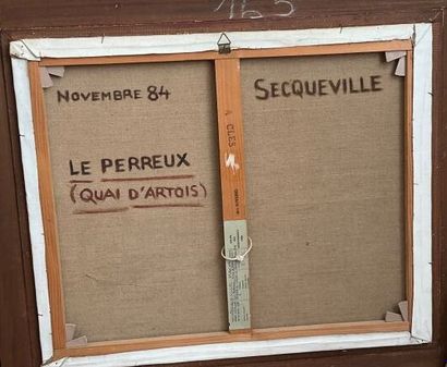 null Maxime SECQUEVILLE (né en 1935)
LE PERREUX, quai d'Artois, novembre 84
Huile...