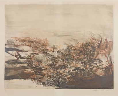  Zao WOU-KI (1920-2013)
Composition. 1968. Etching and aquatint. The sheet: 71 x... Gazette Drouot