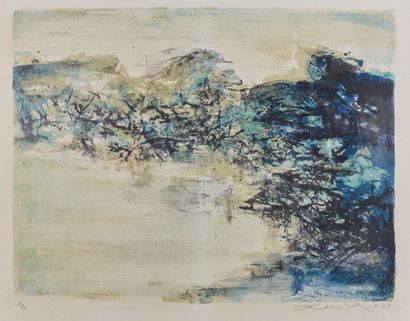  Zao WOU-KI (1920-2013)
Spring Marshes. 1968. Lithograph. Per sheet: 50 x 65.5 cm.... Gazette Drouot