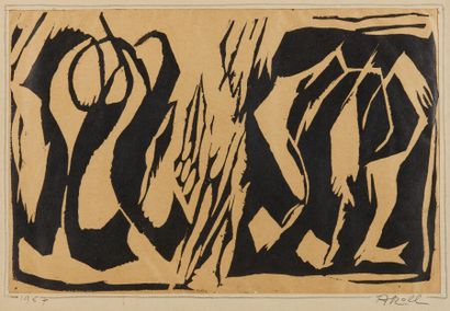  Alexandre NOLL (1890-1970)
Untitled. 1966. Woodcut. Sight: 18.5 x 27 cm. A very... Gazette Drouot