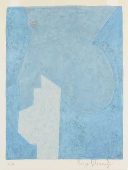  Serge POLIAKOFF (1900-1969)
Composition bleue (Pl. for the album 10 lithographs,... Gazette Drouot