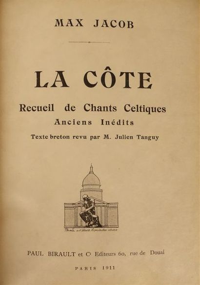 null JACOB Max. La Côte. Recueil de chants celtiques anciens inédits. Paris, P. Birault...