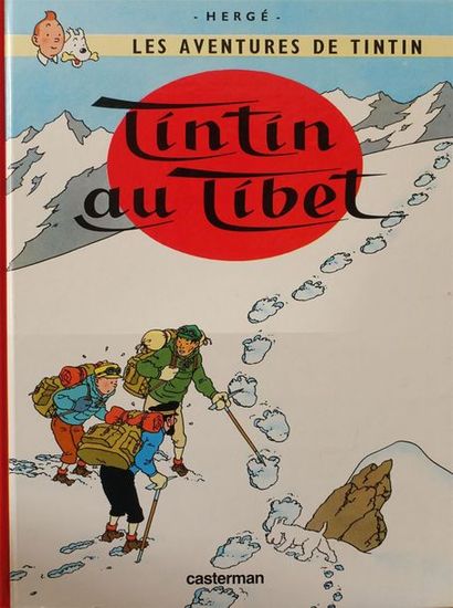 null TINTIN.
Tintin au Tibet. 
Casterman, édition moderne (années 80) avec dédicace...