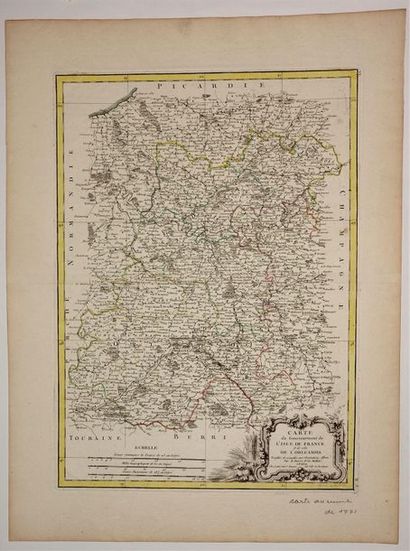 null ATLAS. - Rigobert BONNE. Réunion de 9 + 2 cartes des provinces de France. Paris,...