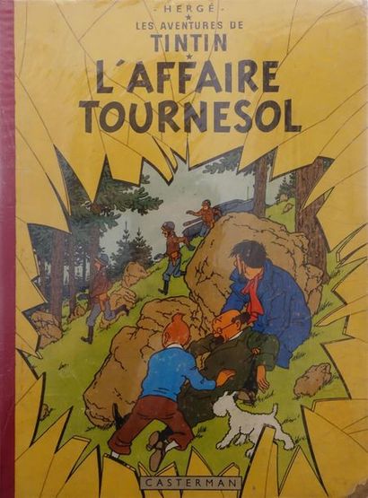 null TINTIN.
L'Affaire Tournesol. 
Casterman 1956, 4e plat B19, dos proprement refait,...